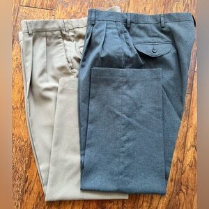 Men's Hagar Classic Wool Gray and Tan Pants